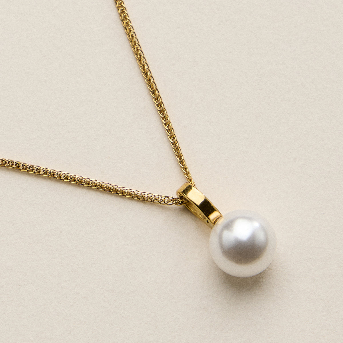 Stainless Steel Pearl Drop Necklace