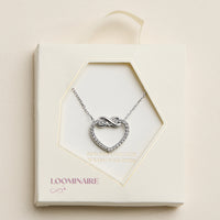 Stainless Steel Pave Heart Pendant Necklace