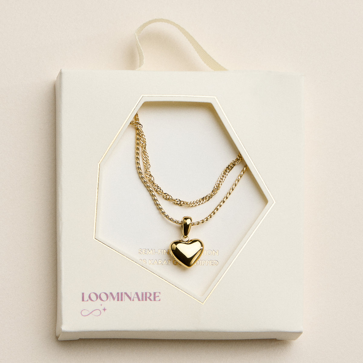 Stainless Steel Polished Heart Pendant Necklace