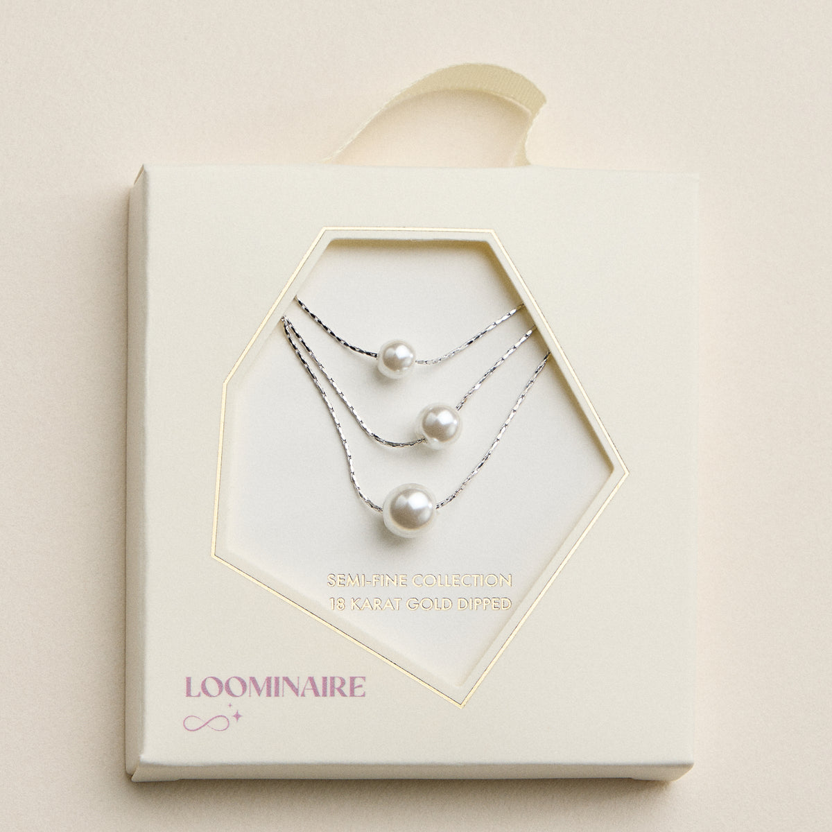 Stainless Steel Pearl Station Necklace