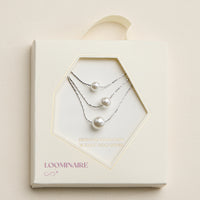 Stainless Steel Pearl Station Necklace