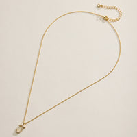 18K Gold Filled Pave Initial  Pendant Necklace