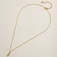 18K Gold Filled Pave Initial  Pendant Necklace