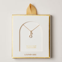 18K Gold Filled Pave Initial  Pendant Necklace