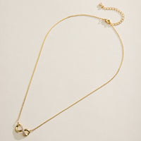 18K Gold Filled CZ Infinity Necklace – Dainty Adjustable Infinity Pendant Necklace Mae in Korea