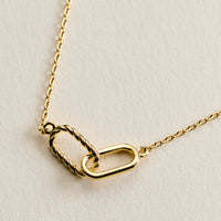 18K Gold Filled Paperclip Link Necklace – Dainty Interlocking Chain Pendant Necklace Made In Korea