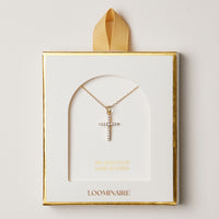 18K Gold Filled CZ Cross Necklace – Dainty Pave Cross Pendant Necklace Made In Korea