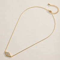 18K Gold Filled CZ Quatrefoil Necklace – Dainty Clover Pendant Necklace Made In Korea