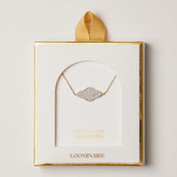 18K Gold Filled CZ Quatrefoil Necklace – Dainty Clover Pendant Necklace Made In Korea