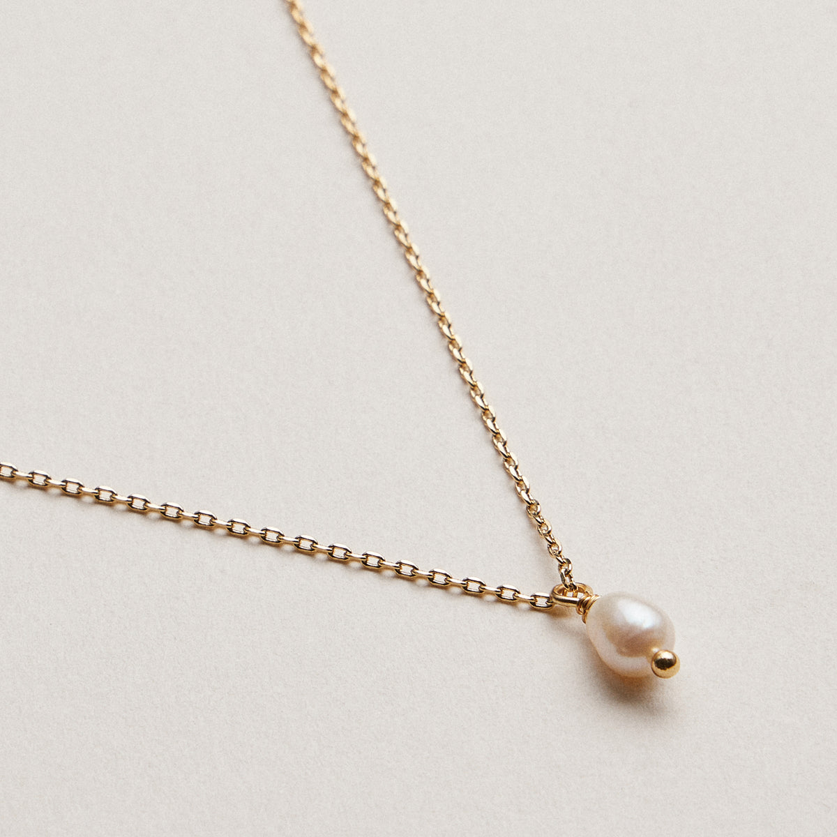 Gold Dipped Fresh Water Pearl Drop Necklace
