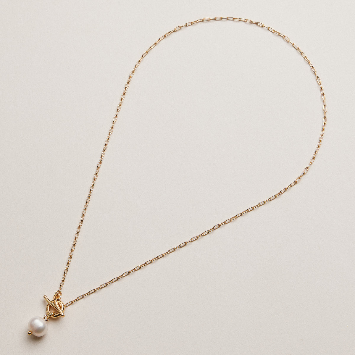 Lumi Toggle Pearl Necklace – Gold Dipped Freshwater Pearl