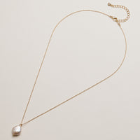 Golden Blush Baroque Pearl Pendant Necklace