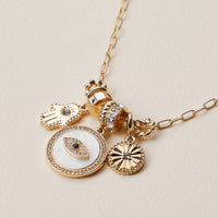 Gold Dipped Symbolic Multi Charm Necklace Collection