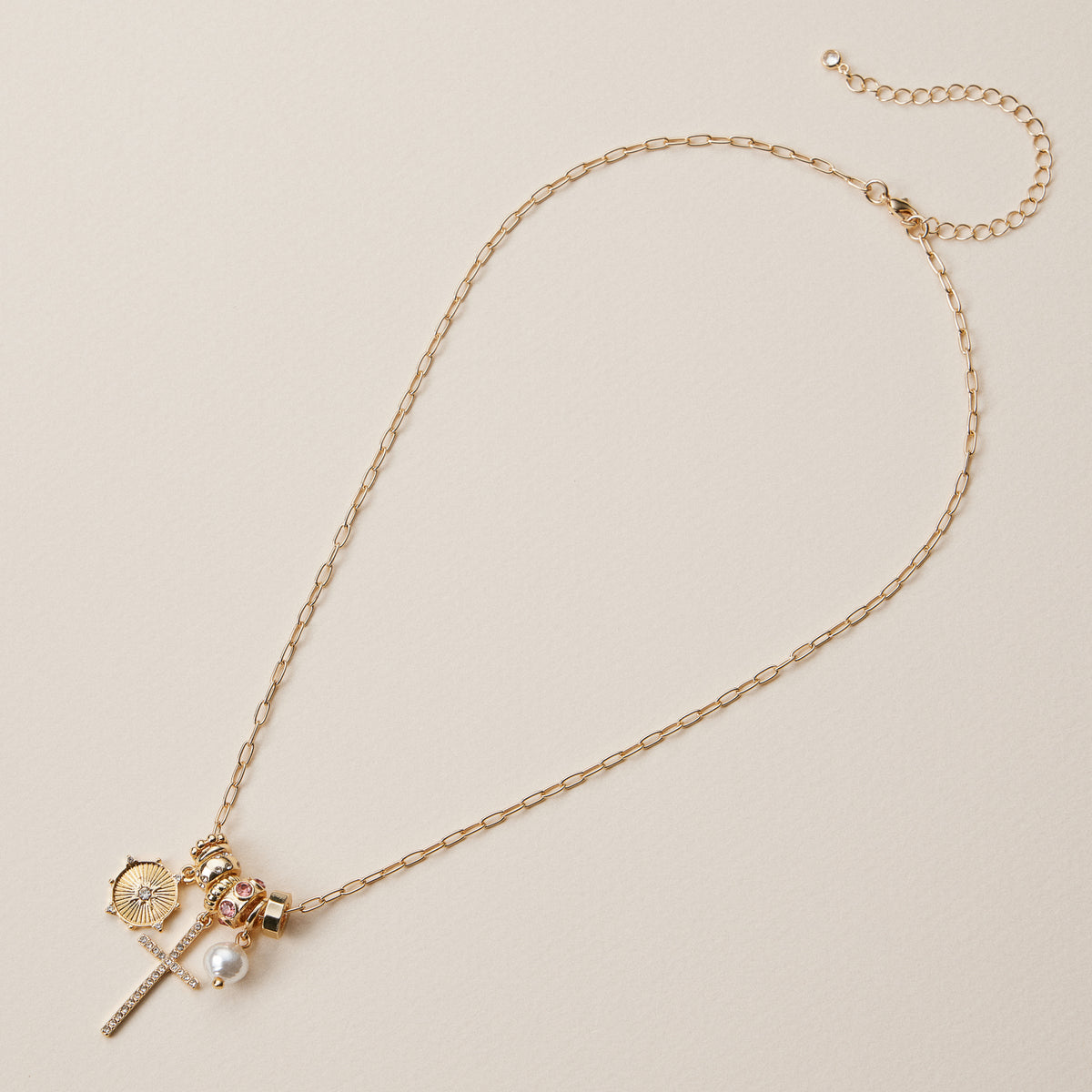 Gold Dipped Symbolic Multi Charm Necklace Collection
