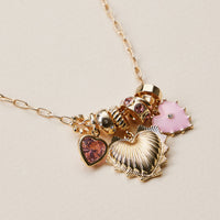 Gold Dipped Symbolic Multi Charm Necklace Collection