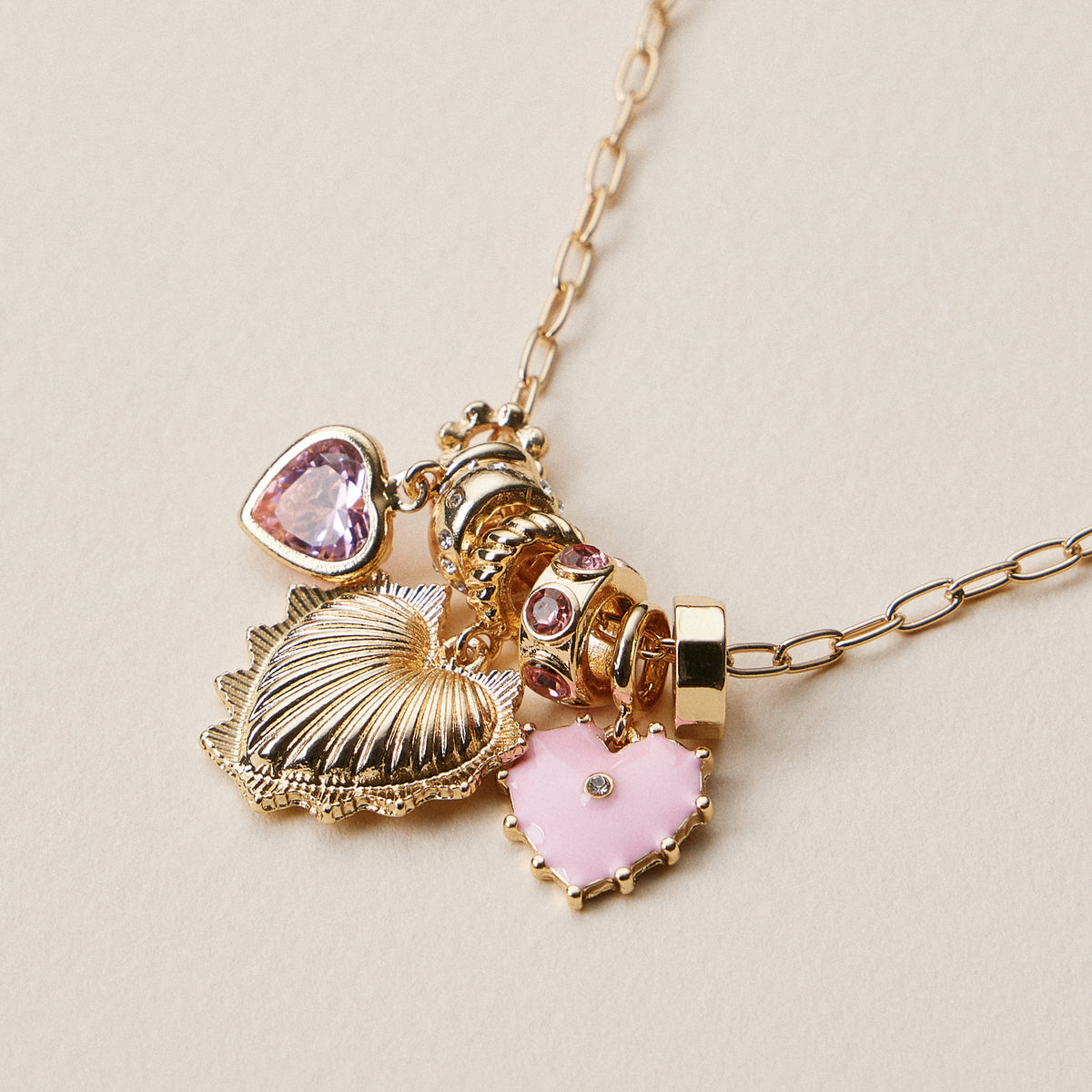 Gold Dipped Symbolic Multi Charm Necklace Collection