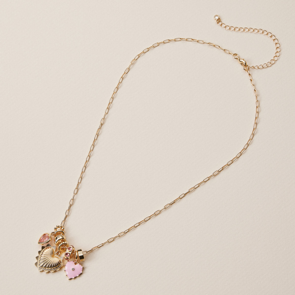 Gold Dipped Symbolic Multi Charm Necklace Collection