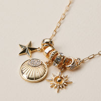 Gold Dipped Symbolic Multi Charm Necklace Collection