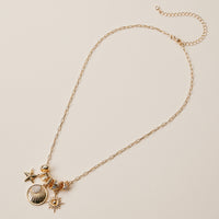 Gold Dipped Symbolic Multi Charm Necklace Collection