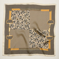 Vintage Chain & Paisley Print Square Scarf