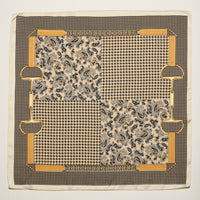 Vintage Chain & Paisley Print Square Scarf