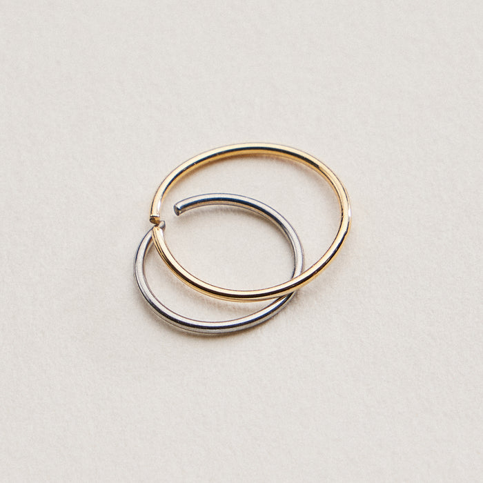 Thin Minimal Open Hoop Nose Ring