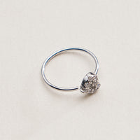 CZ Heart Cluster Open Hoop Nose Ring