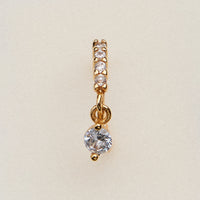 CZ Drop Charm Hinged Nose Ring