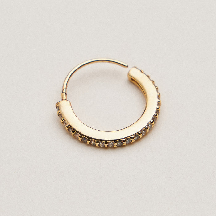 CZ Pave Hinged Nose Ring