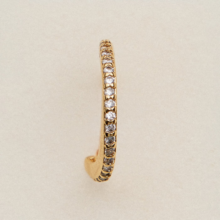Stainless Steel CZ Pave Nose Hoop Ring | Hypoallergic Jewelry