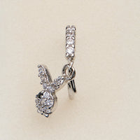 CZ Pavé Bunny Charm Hinged Nose Ring