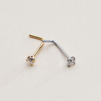 CZ Solitaire Prong Nose Stud