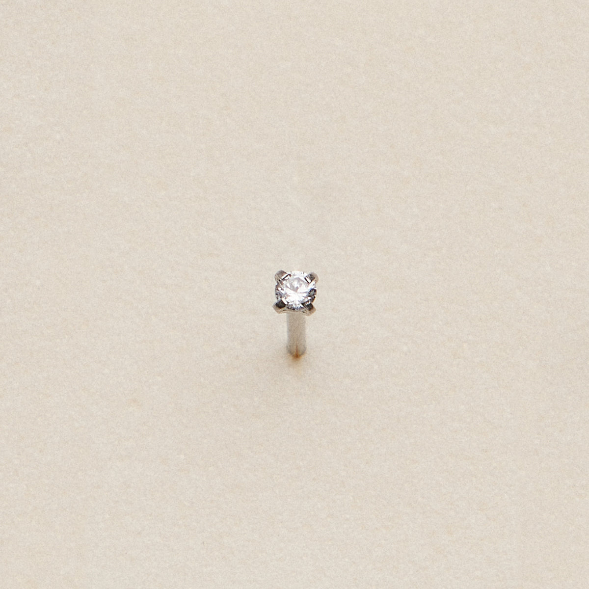 Mini CZ Prong Nose Stud