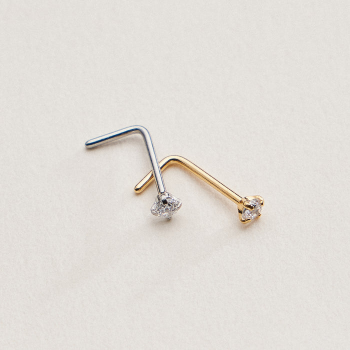 Petite CZ Prong Nose Stud
