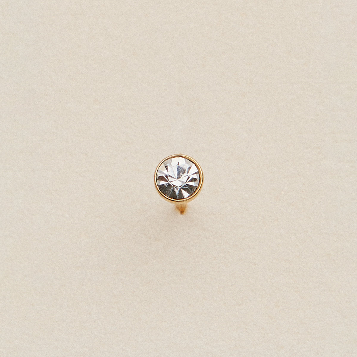 Bezel CZ Nose Stud