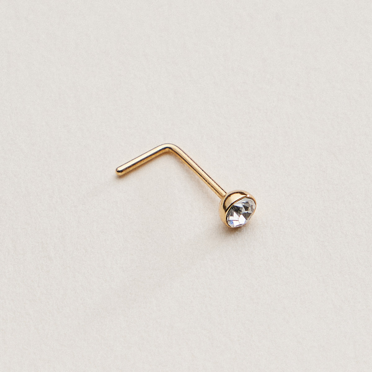Bezel CZ Nose Stud