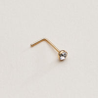 Bezel CZ Nose Stud