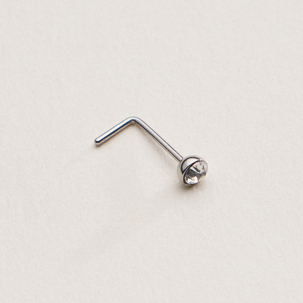 Bezel CZ Nose Stud