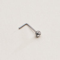 Bezel CZ Nose Stud