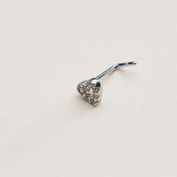 Pavé Heart CZ Nose Stud