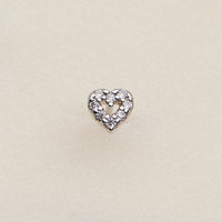 Pavé Heart CZ Nose Stud