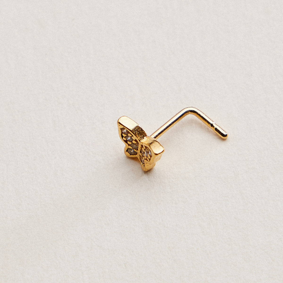 Pavé Butterfly CZ Nose Stud