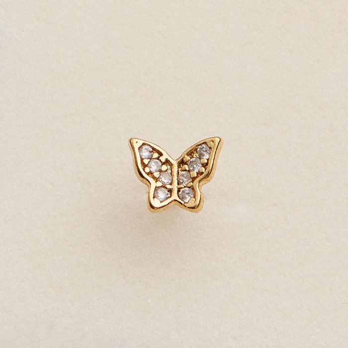 Pavé Butterfly CZ Nose Stud