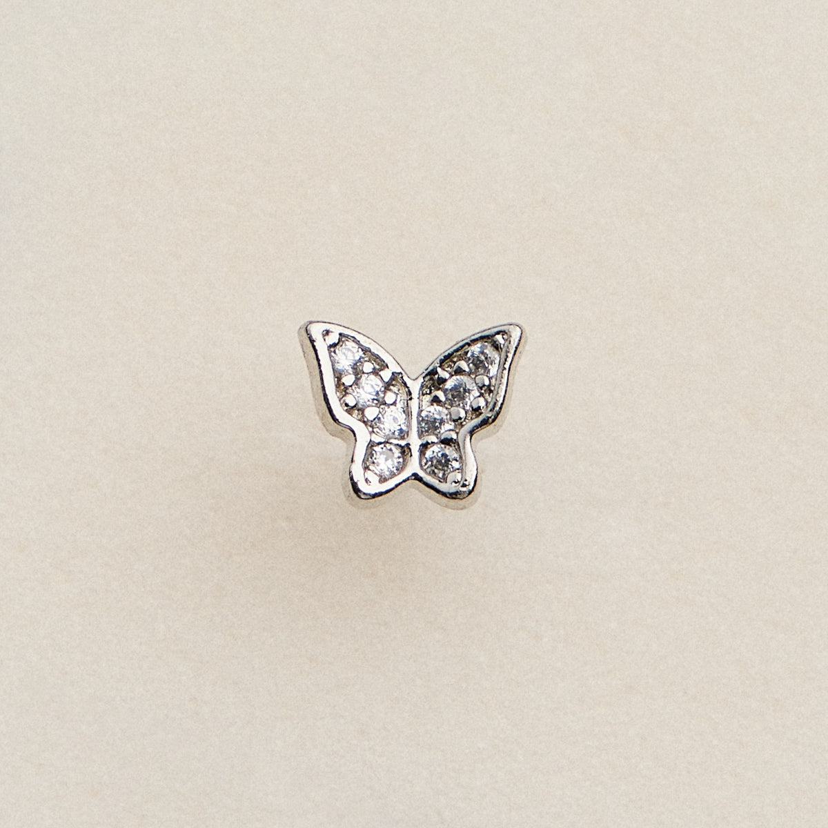 Pavé Butterfly CZ Nose Stud