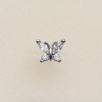 Butterfly CZ Nose Stud