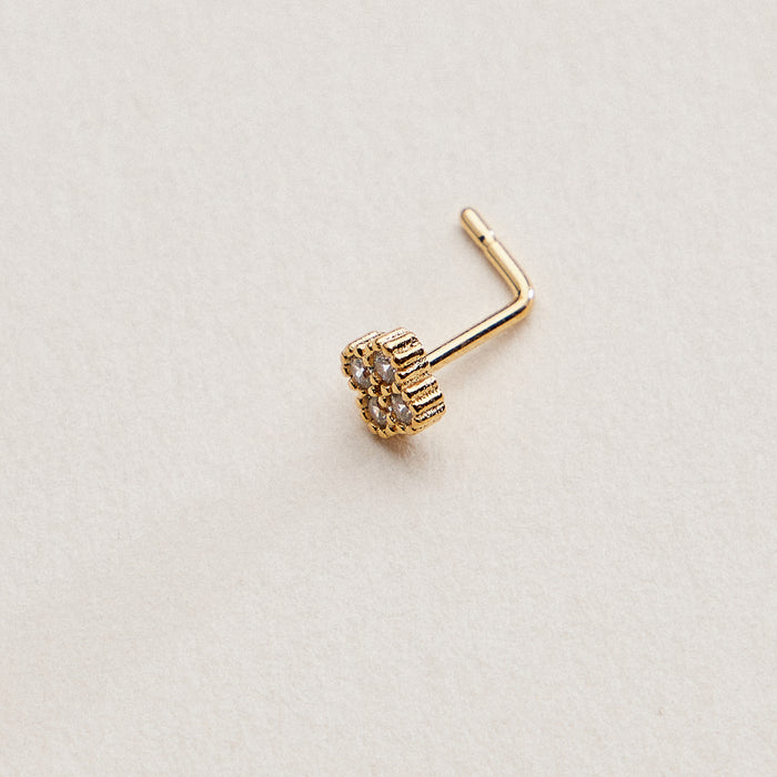 CZ Flower Cluster Nose Stud