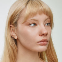 CZ Clover Flower Nose Stud