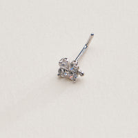 CZ Clover Flower Nose Stud
