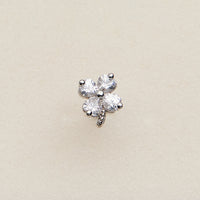 CZ Clover Flower Nose Stud