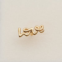 Minimal Script “Love” Nose Stud